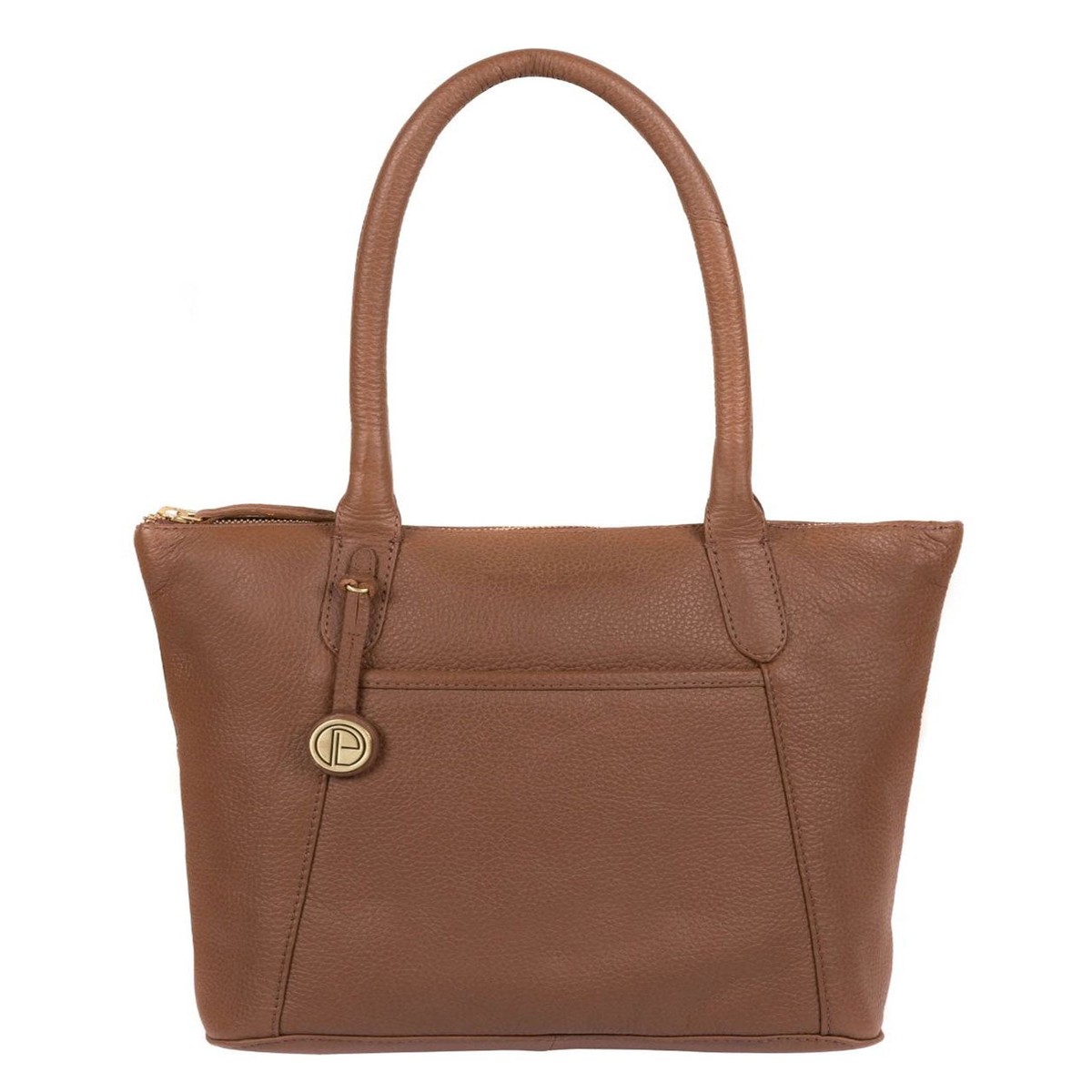 'Alnwick' Dark Tan Small Leather Tote
